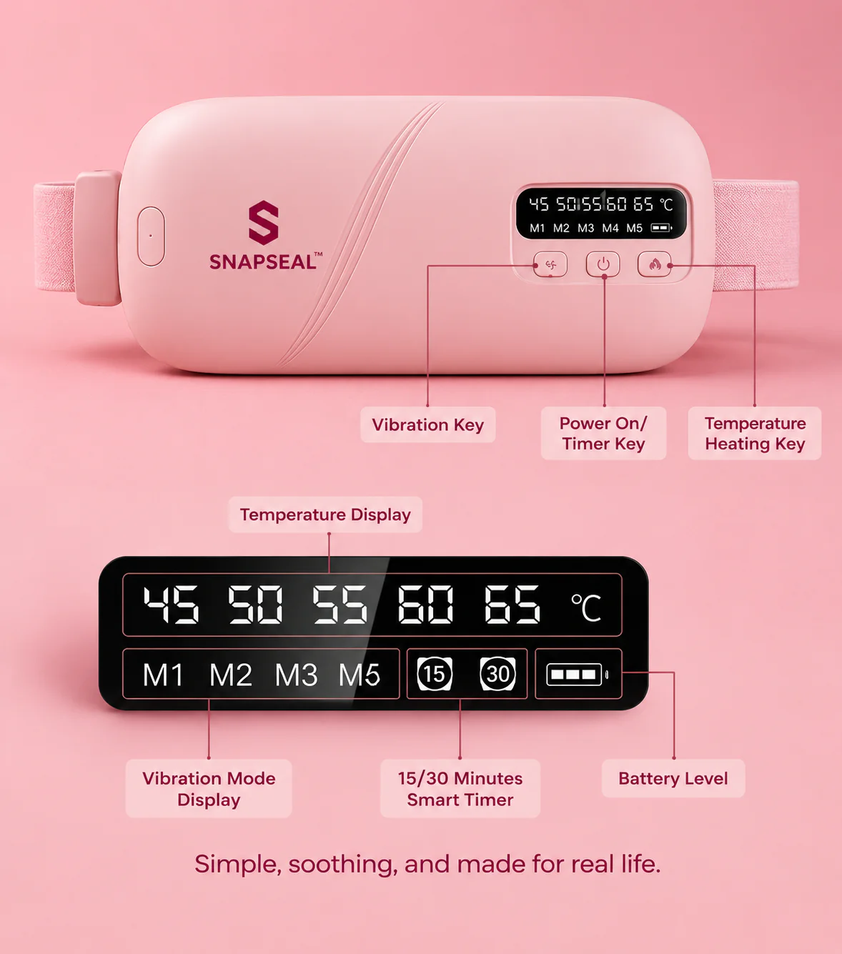 Period Heating Belt | Pain Relief – Cordless & Rechargeable - Image 5