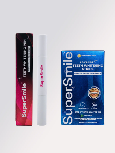 On The Go Whitening Set – Advanced Whitening Strips & Whitening Pen