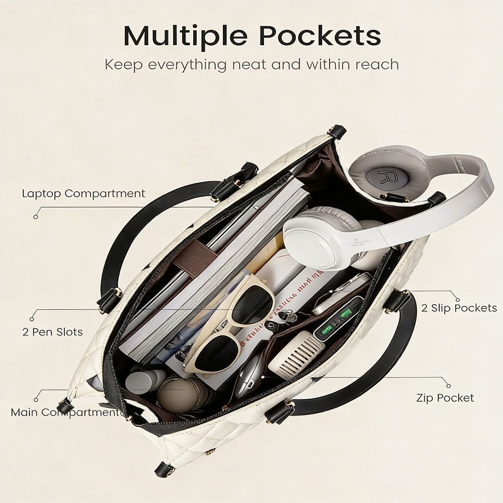 Leather Lunch Tote - Image 3