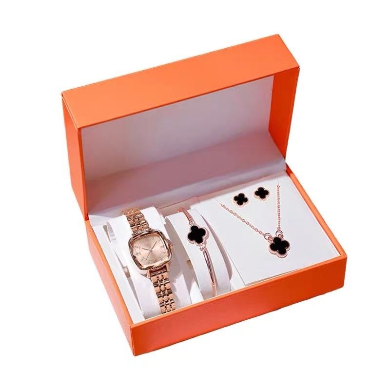 High-Quality Women's Watch, Necklace, Bracelet & Earrings Gift Set – Stylish Luxury Set