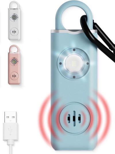 Safety Alarm – 150 dB High-Volume Emergency Alarm Keychain with LED Light